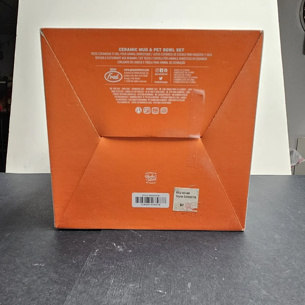 Howligans Ceramic Dog Bowl & Mug NEW in Box
